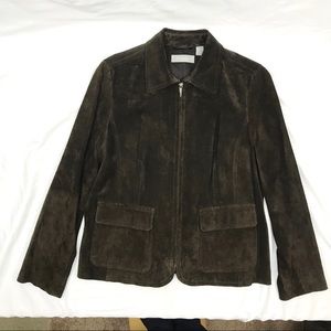 Liz Claiborne brown suede coat